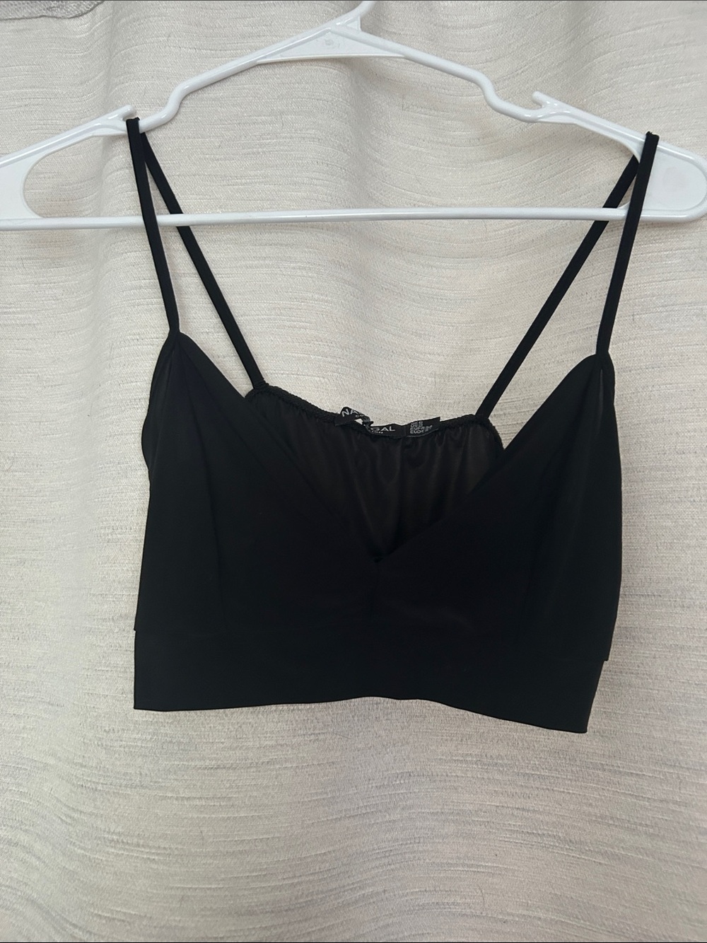 Nasty Gal Black Double-Strap Bralette